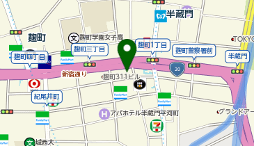 WeWork Japan合同会社 半蔵門 PREX Northの地図画像