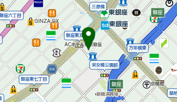 株式会社ジョビア 銀座キャリアセンターの地図画像