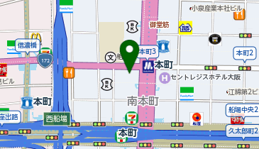 株式会社エンファム 大阪オフィスの地図画像