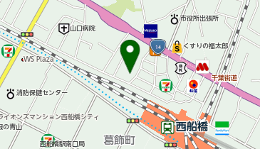 日研トータルソーシング株式会社 西船橋事務所の地図画像