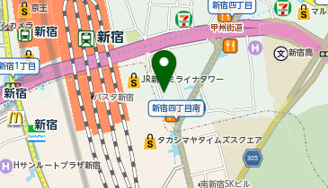 株式会社マイナビ 新宿オフィス(ミライナタワー)の地図画像