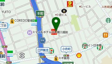 都築テクノサービス株式会社 日本橋分室の地図画像