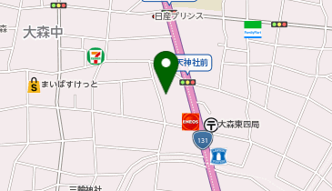 まいばすけっと 大森中2丁目店の地図画像
