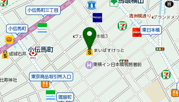 まいばすけっと 日本橋富沢町店の地図画像