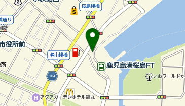 かごりん 桜島桟橋の地図画像