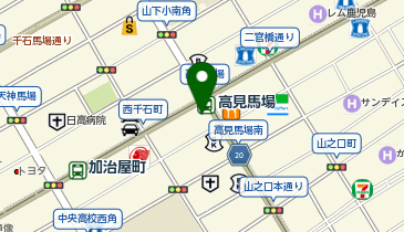 かごりん 高見馬場の地図画像