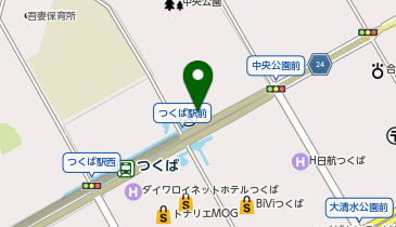 つくば駅(中央公園) (エコバイク)の地図画像