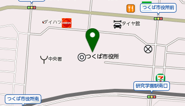 つくば市役所 (エコバイク)の地図画像