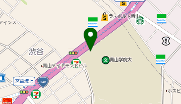 【傘シェアリング】 青山学院大学 14号館 エントランス付近の地図画像