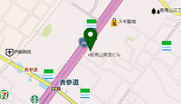 【傘シェアリング】 新青山東急ビルエントランス付近の地図画像