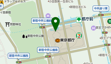 【傘シェアリング】 東京都庁第一庁舎北口入り口付近の地図画像