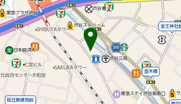 【傘シェアリング】 渋谷新南口ビル エントランス付近の地図画像