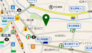 【傘シェアリング】 恵比寿ビジネスタワー エントランス付近の地図画像