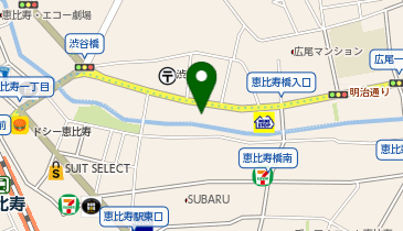 【傘シェアリング】 恵比寿イーストビル エントランス付近の地図画像