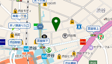 【傘シェアリング】 渋谷クロスオフィス エントランス付近の地図画像