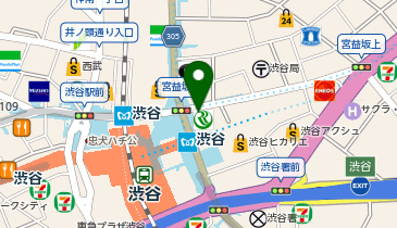 【傘シェアリング】 りそな銀行 渋谷支店 入り口付近の地図画像