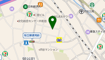 【傘シェアリング】 KN渋谷3 裏口オフィス入り口付近の地図画像