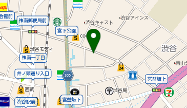 【傘シェアリング】 宮下公園ビル 入り口付近の地図画像