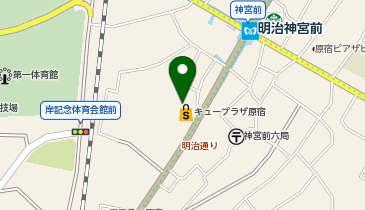 【傘シェアリング】 キュープラザ原宿 建物正面 エレベーター前の地図画像