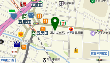 【傘シェアリング】 ティップネス五反田24hoursの地図画像