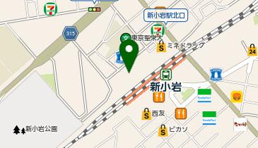 【傘シェアリング】 ティップネス新小岩店の地図画像