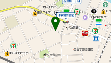 【傘シェアリング】 池袋クリニックの地図画像