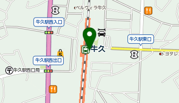 【傘シェアリング】 JR常磐線 牛久駅 東口の地図画像