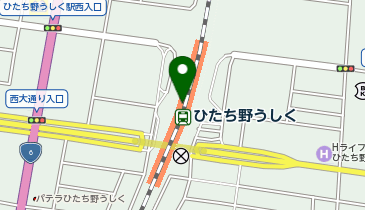 【傘シェアリング】 JR常磐線 ひたち野うしく駅 (改札内)の地図画像
