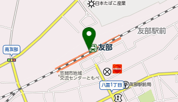 【傘シェアリング】 JR常磐線 友部駅 (改札内)の地図画像