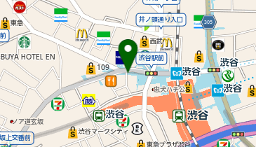 【傘シェアリング】 WANDER COMPASS SHIBUYAの地図画像