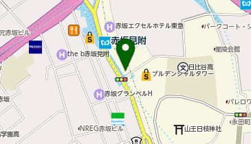 【傘シェアリング】 山王グランドビル 正面エントランス付近の地図画像