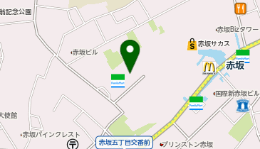 【傘シェアリング】 赤坂パークビル 1階エントランス付近の地図画像