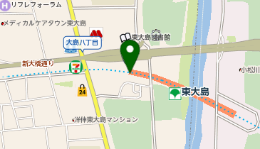 【傘シェアリング】 都営新宿線 東大島駅 大島口 ATM付近の地図画像