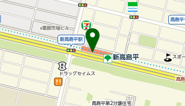 【傘シェアリング】 都営三田線 新高島平駅 PUDO横の地図画像