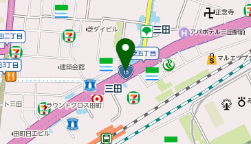 【傘シェアリング】 都営三田線 三田駅 日比谷通り改札の地図画像