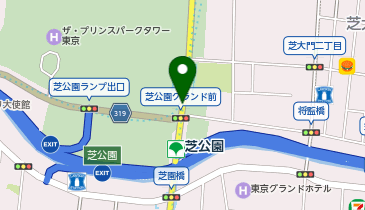 【傘シェアリング】 都営三田線 芝公園駅 芝公園方面改札の地図画像