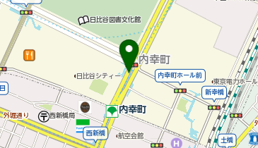 【傘シェアリング】 都営三田線 内幸町駅 日比谷方面改札の地図画像