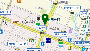 【傘シェアリング】 都営三田線 内幸町駅 西新橋方面改札の地図画像