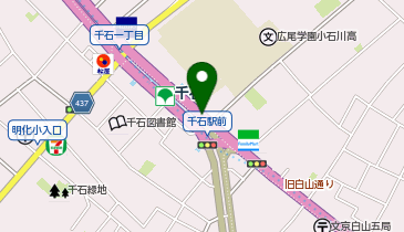 【傘シェアリング】 都営三田線 千石駅 千石駅前交差点方面改札の地図画像