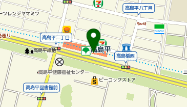 【傘シェアリング】 都営三田線 高島平駅 東口 (南側)の地図画像