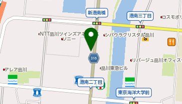 【傘シェアリング】 A-PLACE品川東 エントランス付近の地図画像