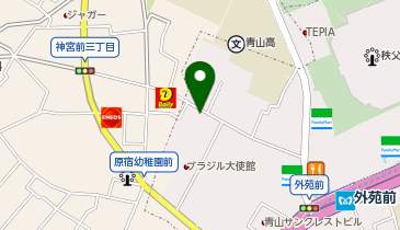 【傘シェアリング】 A-PLACE青山 エントランス付近の地図画像