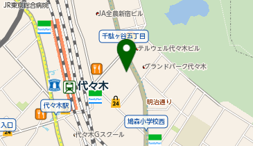 【傘シェアリング】 A-PLACE代々木の地図画像