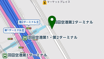 【傘シェアリング】 東京モノレール 羽田空港第2ターミナル駅 南口 改札付近の地図画像