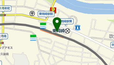 【傘シェアリング】 名古屋本線 東岡崎駅 東改札口付近の地図画像