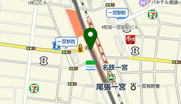 【傘シェアリング】 名古屋本線 名鉄一宮駅 南改札口付近の地図画像