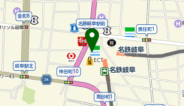 【傘シェアリング】 岐阜イクト 1階 出入口付近の地図画像