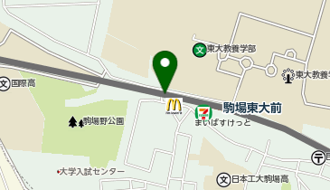 【傘シェアリング】 京王井の頭線 駒場東大前駅 西口の地図画像