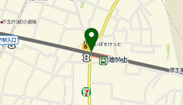 【傘シェアリング】 京王井の頭線 池ノ上駅の地図画像