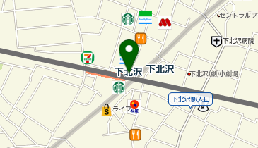 【傘シェアリング】 京王井の頭線 下北沢駅 中央口の地図画像